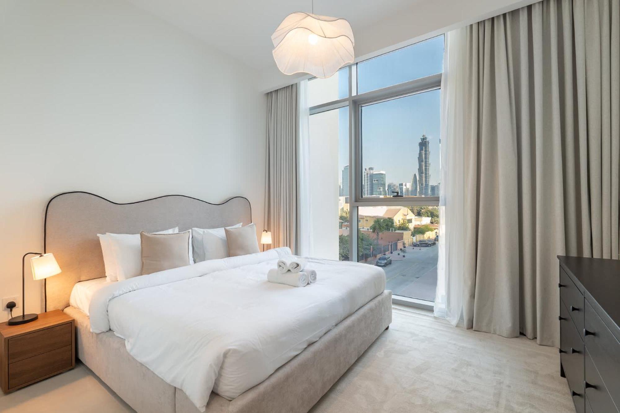 Full Burj Khalifa View In 3 Bedroom Apartment In Canal Front 1 That Sleeps 6 دبي المظهر الخارجي الصورة